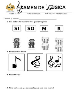 Grado: 1° y 2°                Fecha: 25 / 07 / 11           Prof. Irel Xenia Alberto Bautista 
    
Nombre  y  A