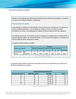 Caso de la empresa DISAR
DISAR es una empresa que fabrica ejes de tracción para vehículos de pasajeros y su planta 
se ubica