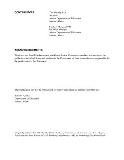 CONTRIBUTORS
Tim Mearig, AIA
Architect
Alaska Department of Education
Juneau, Alaska
Michael Morgan, PMP
Facilities Manager
A