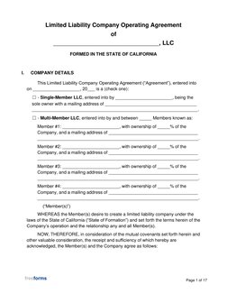 (https://freeforms.com/)
  
 
Page 1 of 17  
Limited Liability Company Operating Agreement 
of 
___________________________