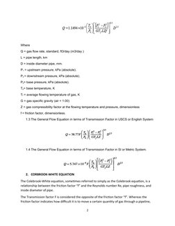Gas Flow Rate Calculation Equations | PDF | Pressure | Fluid Dynamics