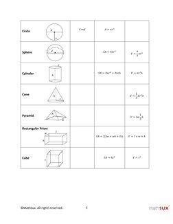 Geometry Cheat Sheet | PDF | Triangle | Area