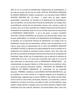 SEIS (6). En el municipio de Mazatenango, Departamento de Suchitepéquez, el
día siete de octubre del año dos mil veinte. ANTE
