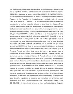del Municipio de Mazatenango, Departamento de Suchitepéquez, la cual consta
con la superficie, medidas y colindancias que le