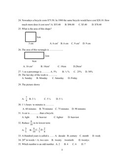 Grade 4 Maths Exam Paper 2022 | PDF