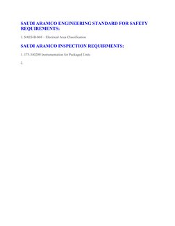 Saudi Aramco Electrical Standards Overview | PDF | Instrumentation ...