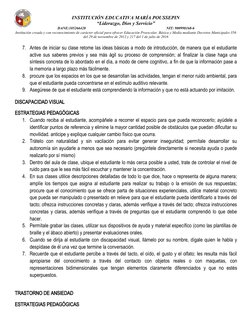INSTITUCIÓN EDUCATIVA MARÍA POUSSEPIN
“Liderazgo, Dios y Servicio”
DANE:105266428