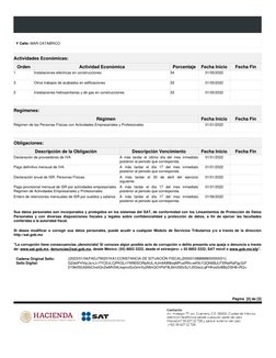 Página  [2] de [3] 
Y Calle: MAR CATABRICO
Actividades Económicas: 
Orden
Actividad Económica
Porcentaje
Fecha Inicio
Fecha F