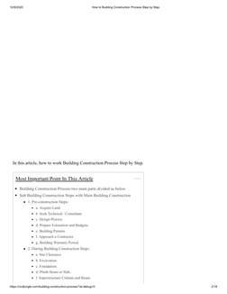 Step-by-Step Building Construction Guide | PDF | Foundation ...