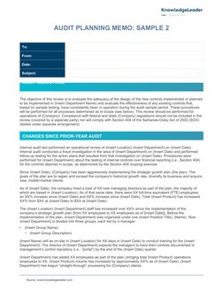 Audit Moorandum Example Audit Planning Memorandum Samples | PDF | Memorandum | Audit