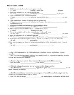 Understanding Mixed Conditionals | PDF
