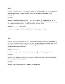 IELTS Speaking Test Script | PDF