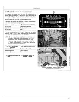 Introducción
WC20922,00041C7 -63-21JUN13-2/2
Identificación de número de modelo de motor
La chapa de número de serie del moto