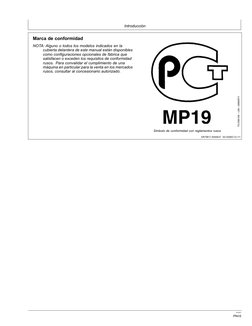 Introducción
ER79617,0000E47 -63-03DEC12-1/1
Marca de conformidad
NOTA: Alguno o todos los modelos indicados en la
cubierta d
