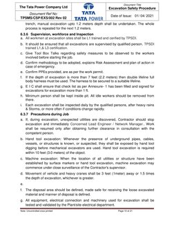 Excavation Safety Procedures at Tata Power | PDF | Trench | Deep Foundation