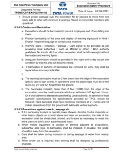 Excavation Safety Procedures at Tata Power | PDF | Trench | Deep Foundation