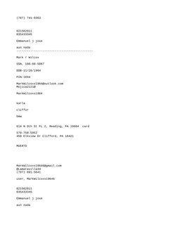 Address and User Information Summary | PDF | Travel