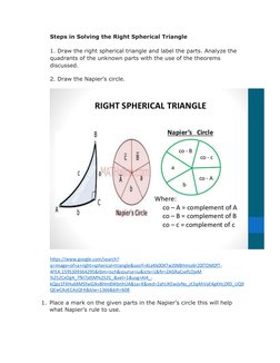 Spherical Trigonometry and Napier's Rule | PDF | Triangle | Sphere