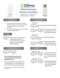 Dooya Remote Control Programming Guide | PDF | Wireless | Computing