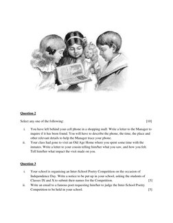 Question 2 
Select any one of the following: