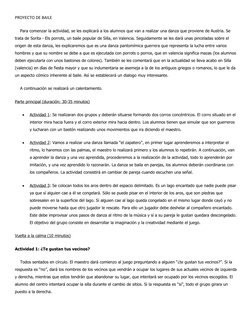 Proyecto de Danza para Primaria | PDF | Bailes | Aprendizaje