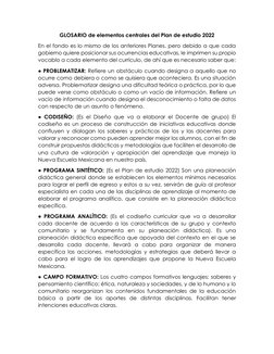 Glosario del Plan de Estudios 2022 | PDF | Aprendizaje | Método de ...