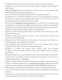 Diesel Generator Installation Method Statement | PDF | Specification ...