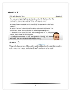 AGILE PMP Questions and Answers | PDF | Test Driven Development | Scrum (Software Development)