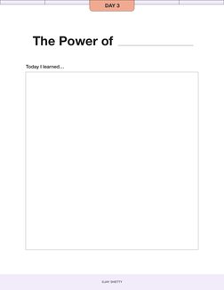 The Power of 
©JAY SHETTY
DAY 3
Today I learned…
