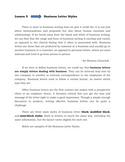 Parts of a Business Letter Explained | PDF | Paragraph | Mail