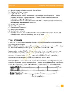 Geography Map Reading Notes PDF | PDF | Contour Line | Slope