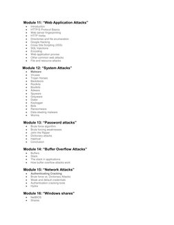 Cyber Security Course Structure Outline | PDF | Malware ...