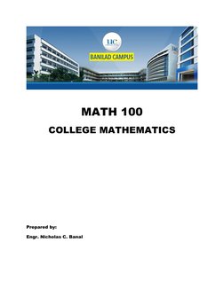 Math 100: College Mathematics Overview | PDF | Line (Geometry) | Equations