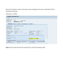 SAP WM Physical Inventory Process Guide | PDF | Inventory | Warehouse