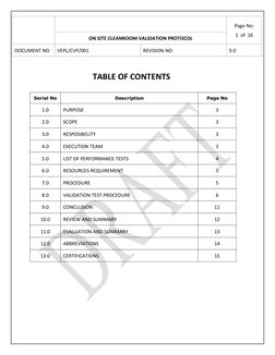 Clean Room Protocol.pdf On-Site Cleanroom Validation Protocol | PDF | Applied And ...