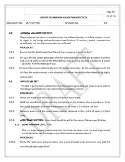 Clean Room Protocol.pdf On-Site Cleanroom Validation Protocol | PDF | Applied And ...