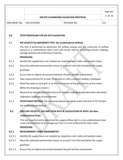 Clean Room Protocol.pdf On-Site Cleanroom Validation Protocol | PDF | Applied And ...