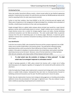 Yahoo! Learning from the hindsight 
EPGDIB VSAT 
2010_GroupII 
 
 
Business Strategy Case Study 
Rahul Sarkar                