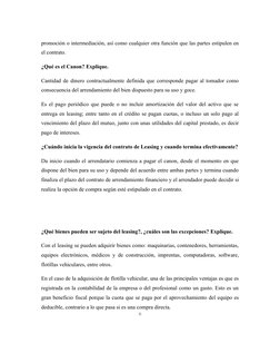 promoción o intermediación, así como cualquier otra función que las partes estipulen en
el contrato.
¿Qué es el Canon? Expliq