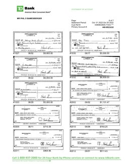 STATEMENT OF ACCOUNT 
MR PHIL D BAMESBERGER
Page:
Statement Period: 
Cust Ref #: 
Primary Account #:
6 of 7 
Oct  01 2022-Oct