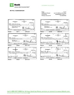 STATEMENT OF ACCOUNT 
MR PHIL D BAMESBERGER
Page:
Statement Period: 
Cust Ref #: 
Primary Account #:
7 of 7 
Jun 01 2020-Jun