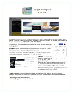En la parte inferior encontramos un cuadro de texto para realizar una descripción de nuestra página;  a