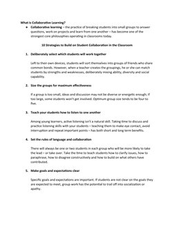 Enhancing Teaching Through Collaboration | PDF | Collaboration | Teachers