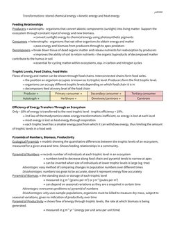 jv#0180 
Transformations:​ stored chemical energy → kinetic energy and heat energy 
 
Feeding Relationships 
Producers​ → aut