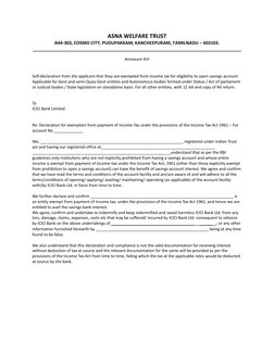 ASNA WELFARE TRUST 
B44-303, COSMO CITY, PUDUPAKKAM, KANCHEEPURAM, TAMILNADU – 603103. 
_____________________________________