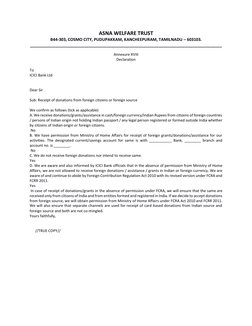 ASNA WELFARE TRUST 
B44-303, COSMO CITY, PUDUPAKKAM, KANCHEEPURAM, TAMILNADU – 603103. 
_____________________________________