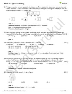 Class 7 Logical Reasoning Questions | PDF | Division (Mathematics)