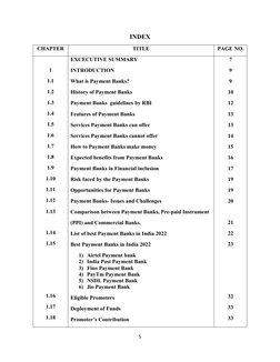 INDEX
CHAPTER 
TITLE
PAGE NO.
1
1.1
1.2
1.3
1.4
1.5
1.6
1.7
1.8
1.9
1.10
1.11
1.12
1.13
1.14
1.15
1.16
1.17
1.18
EXCECUTIVE S