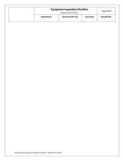 Lifting Tools Checklist Lifting Tools & Tackles Inspection Checklist | PDF | Manufactured Goods ...
