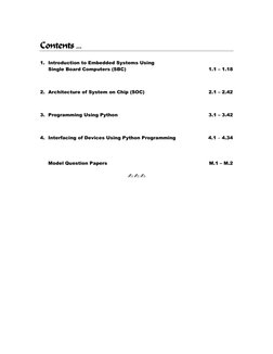 Contents
Contents
Contents
Contents …    
 
1. Introduction to Embedded Systems Using  
Single Board Computers (SBC) 
1.1 – 1